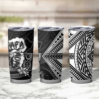Hafa Adai Guam Discovery Day Tumbler Cup Chamorro Latte Stone Hand Black Version