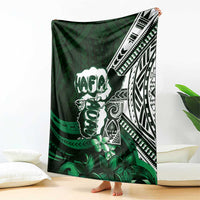 Hafa Adai Guam Discovery Day Blanket Chamorro Latte Stone Hand Green Version