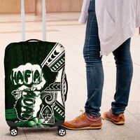 Hafa Adai Guam Discovery Day Luggage Cover Chamorro Latte Stone Hand Green Version