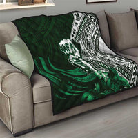 Hafa Adai Guam Discovery Day Quilt Chamorro Latte Stone Hand Green Version