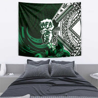 Hafa Adai Guam Discovery Day Tapestry Chamorro Latte Stone Hand Green Version