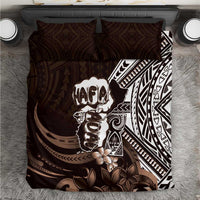 Hafa Adai Guam Discovery Day Bedding Set Chamorro Latte Stone Hand Brown Version