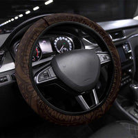 Hafa Adai Guam Discovery Day Steering Wheel Cover Chamorro Latte Stone Hand Brown Version