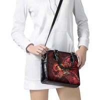 Personalised Polynesia Zodiac Aries Shoulder Handbag Galaxy Polynesian Pattern Chest Tattoo Style