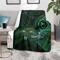 Personalised Polynesia Zodiac Taurus Blanket Galaxy Polynesian Pattern Chest Tattoo Style