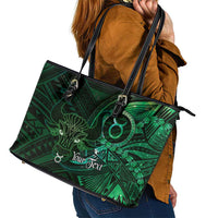 Personalised Polynesia Zodiac Taurus Leather Tote Bag Galaxy Polynesian Pattern Chest Tattoo Style