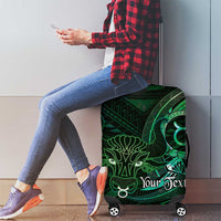 Personalised Polynesia Zodiac Taurus Luggage Cover Galaxy Polynesian Pattern Chest Tattoo Style