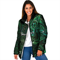 Personalised Polynesia Zodiac Taurus Padded Jacket Galaxy Polynesian Pattern Chest Tattoo Style