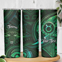 Personalised Polynesia Zodiac Taurus Skinny Tumbler Galaxy Polynesian Pattern Chest Tattoo Style