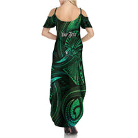 Personalised Polynesia Zodiac Taurus Summer Maxi Dress Galaxy Polynesian Pattern Chest Tattoo Style