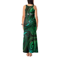 Personalised Polynesia Zodiac Taurus Tank Maxi Dress Galaxy Polynesian Pattern Chest Tattoo Style