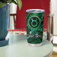 Personalised Polynesia Zodiac Taurus Tumbler Cup Galaxy Polynesian Pattern Chest Tattoo Style