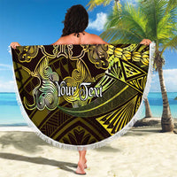 Personalised Polynesia Zodiac Gemini Beach Blanket Galaxy Polynesian Pattern Chest Tattoo Style