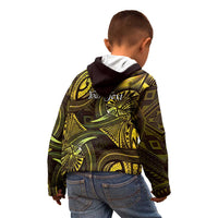 Personalised Polynesia Zodiac Gemini Kid Hoodie Galaxy Polynesian Pattern Chest Tattoo Style
