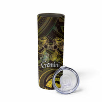 Personalised Polynesia Zodiac Gemini Skinny Tumbler Galaxy Polynesian Pattern Chest Tattoo Style