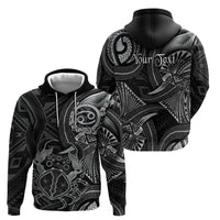 Personalised Polynesia Zodiac Cancer Hoodie Galaxy Polynesian Pattern Chest Tattoo Style