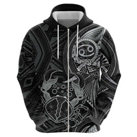 Personalised Polynesia Zodiac Cancer Hoodie Galaxy Polynesian Pattern Chest Tattoo Style