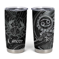 Personalised Polynesia Zodiac Cancer Tumbler Cup Galaxy Polynesian Pattern Chest Tattoo Style
