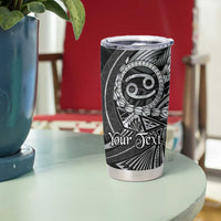 Personalised Polynesia Zodiac Cancer Tumbler Cup Galaxy Polynesian Pattern Chest Tattoo Style