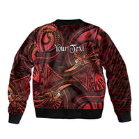 Personalised Polynesia Zodiac Scorpio Bomber Jacket Galaxy Polynesian Pattern Chest Tattoo Style