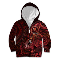 Personalised Polynesia Zodiac Scorpio Kid Hoodie Galaxy Polynesian Pattern Chest Tattoo Style