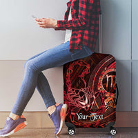 Personalised Polynesia Zodiac Scorpio Luggage Cover Galaxy Polynesian Pattern Chest Tattoo Style