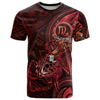 Personalised Polynesia Zodiac Scorpio T Shirt Galaxy Polynesian Pattern Chest Tattoo Style