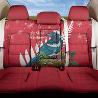 New Zealand Christmas In July Back Car Seat Cover Tui Bird With Kowhai Meri Kirihimete LT14 One Size Red - Polynesian Pride