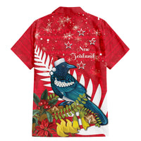 New Zealand Christmas In July Family Matching Mermaid Dress and Hawaiian Shirt Tui Bird With Kowhai Meri Kirihimete LT14 - Polynesian Pride