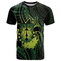 Kia Orana Kuki Airani T Shirt Cook Islands Tangaroa God Tatau Green