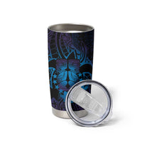 Kia Orana Kuki Airani Tumbler Cup Cook Islands Tangaroa God Tatau Purple