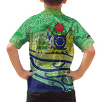 Te Maeva Nui Cook Islands Family Matching Short Sleeve Bodycon Dress and Hawaiian Shirt 60th Independence Anniversary Proud LT14 - Polynesian Pride