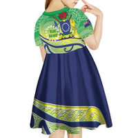 Te Maeva Nui Cook Islands Kid Short Sleeve Dress 60th Independence Anniversary Proud