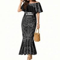 Maori Language Week Personalised Mermaid Dress Kia Mau Ki To Ukaipo Grey Color LT14 Women Grey - Polynesian Pride