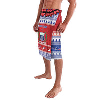 Personalised Toa Samoa Rugby Christmas Lavalava Ula Fala Samoan Pattern Red - Polynesian Pride