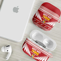 Tonga Rugby Christmas AirPods Case Mate Maa Tonga Ngatu Pattern - Polynesian Pride