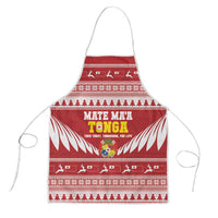 Tonga Rugby Christmas Apron Mate Maa Tonga Ngatu Pattern - Polynesian Pride