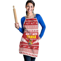 Tonga Rugby Christmas Apron Mate Maa Tonga Ngatu Pattern - Polynesian Pride