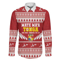 Personalised Tonga Rugby Christmas Family Matching Puletasi and Hawaiian Shirt Mate Maa Tonga Ngatu Pattern - Polynesian Pride