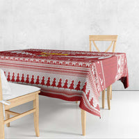Tonga Rugby Christmas Tablecloth Mate Maa Tonga Ngatu Pattern - Polynesian Pride