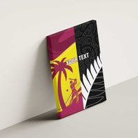 New Zealand and West Indies Cricket Custom Canvas Wall Art Black Cap Windies Together - Polynesian Pride