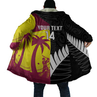 New Zealand and West Indies Cricket Custom Cloak Black Cap Windies Together - Polynesian Pride