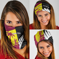 New Zealand and West Indies Cricket Custom Neck Gaiter Black Cap Windies Together - Polynesian Pride