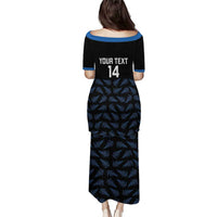 New Zealand Silver Fern Cricket Custom Family Matching Puletasi and Hawaiian Shirt Black Cap T20 Version LT14 - Polynesian Pride