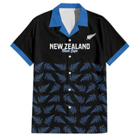 New Zealand Silver Fern Cricket Custom Family Matching Summer Maxi Dress and Hawaiian Shirt Black Cap T20 Version LT14 Dad's Shirt - Short Sleeve Black - Polynesian Pride