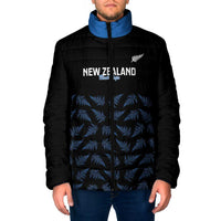New Zealand Silver Fern Cricket Custom Padded Jacket Black Cap T20 Version - Polynesian Pride