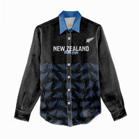 New Zealand Silver Fern Cricket Custom Women Casual Shirt Black Cap T20 Version - Polynesian Pride