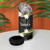 Born And Raised Aloha Hawaii 4 in 1 Can Cooler Tumbler Kanaka Kakau Hawaiian Tiare Pakalana Lei LT14 - Polynesian Pride