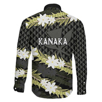 Born And Raised Aloha Hawaii Family Matching Off The Shoulder Long Sleeve Dress and Hawaiian Shirt Kanaka Kakau Hawaiian Tiare Pakalana Lei LT14 - Polynesian Pride