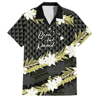 Born And Raised Aloha Hawaii Hawaiian Shirt Kanaka Kakau Hawaiian Tiare Pakalana Lei - Polynesian Pride